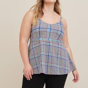 Torrid Size 2 Babydoll Fabric Mix Super Soft And Poplin V-Neck Cami